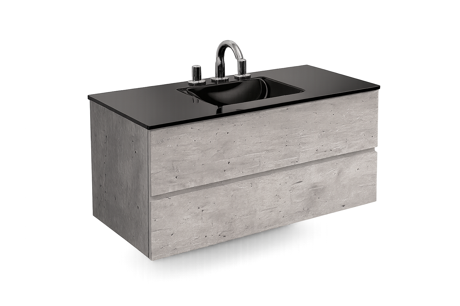 Vanitory suspendido cemento black